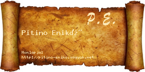 Pitino Enikő névjegykártya